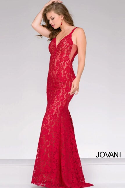 red lace dress 48994